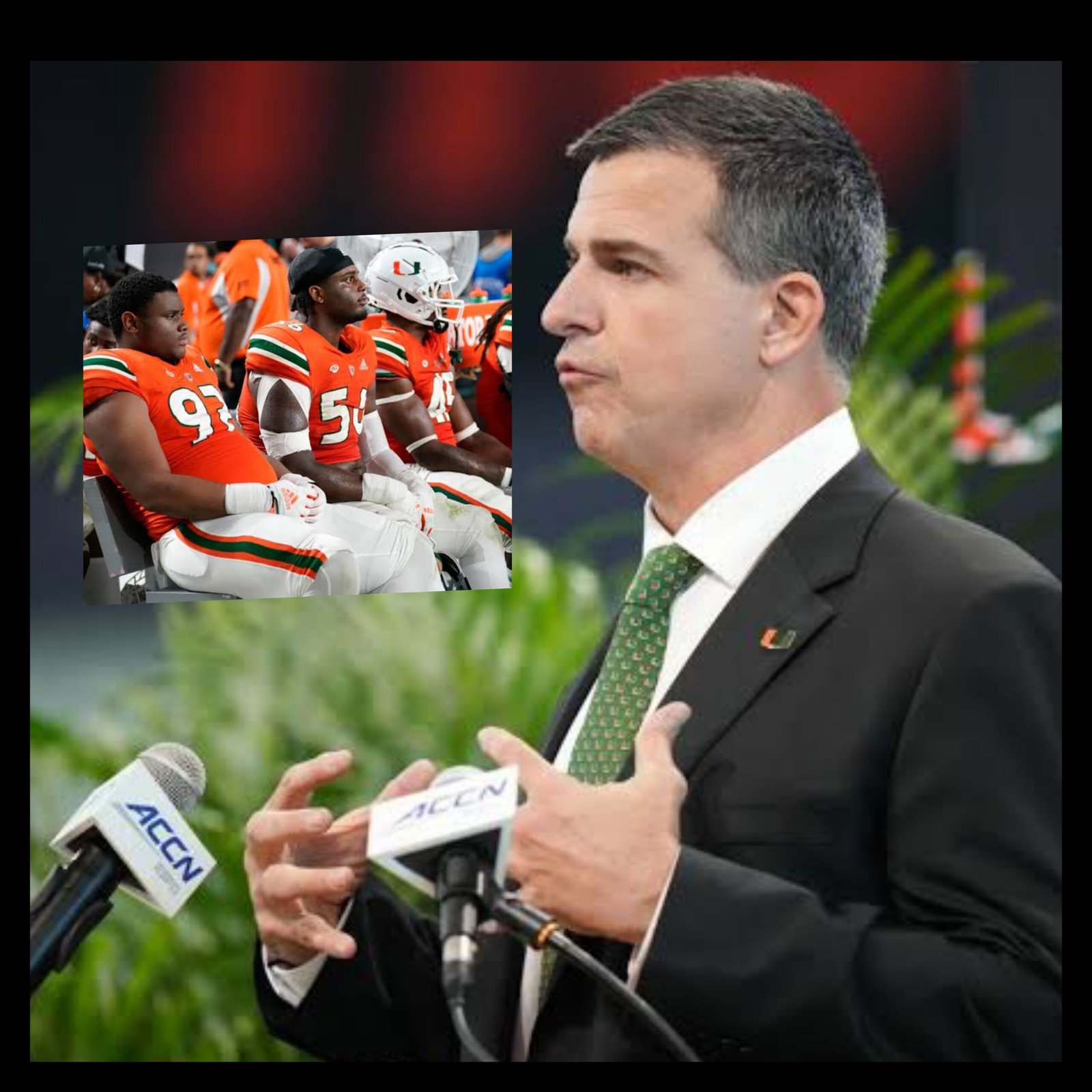 Miami hurricanes head coach Mario Cristobal has suspended 3 key players for testing positive to drug…..