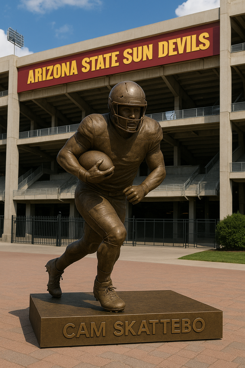 HISTORICAL RETURN : Arizona suns to Elect Cam skattebo Statue to Be Unveiled at Mountain America Stadium legendary figure in the ASU history will be forever immortalized, as a statue honoring the iconic ASU player is set to be unveiled at Mountain America Stadium on the……