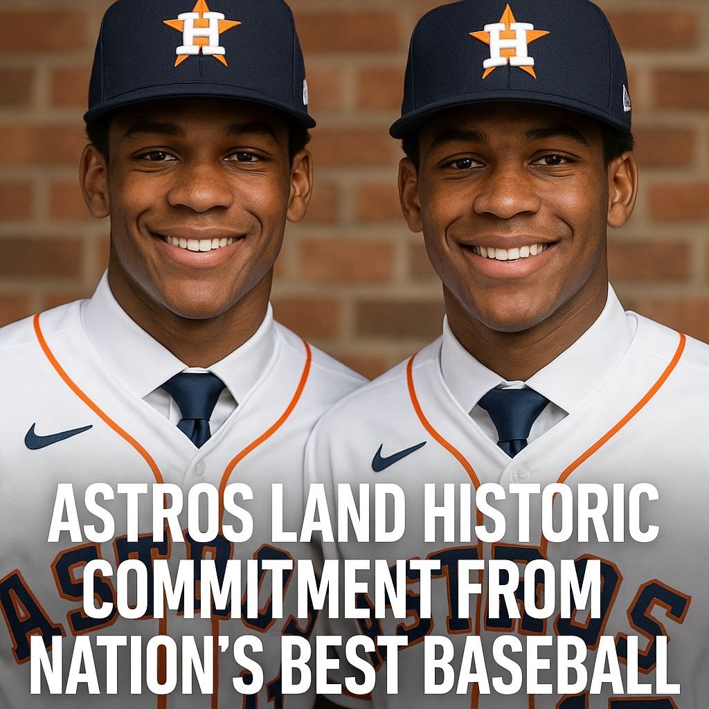 Houston Astros Land Historic Commitment From Nation’s Best baseball Twins**  The Houston Astros baseball program has just made a seismic move that could reshape the future of the franchise, securing a historic commitment from the nation’s top baseball twins in a recruiting coup that has sent shockwaves through college baseball .  This monumental signing not only solidifies the Astros  as a rising force in the sport but also signals their serious intent to compete for……