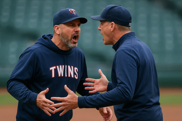 Tragic News: Just Now, Minnesota Twins new manager Derek Falvey and Pitching Coach Pete Maki Were Involved in an Aggressive Argument That Led to the Suspension of…
