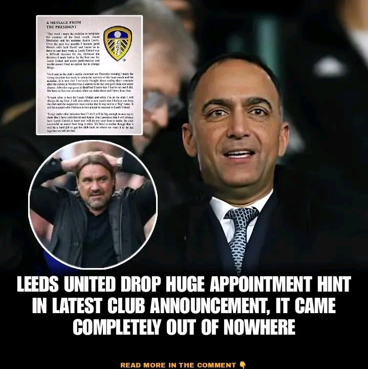 🗣️Leeds United have dropped HUGE DANIEL FARKE REPLACEMENT HINT, it came out of nowhere….