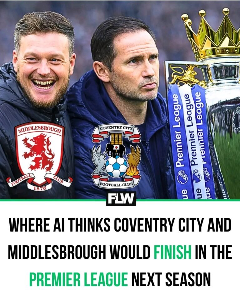 Artificial intelligence has crunched the numbers — factoring in squad value, age profiles, tactical trends, recent performances, and projected recruitment — to forecast how both clubs might fare over a full top-flight campaign. And the results are already sparking debate.